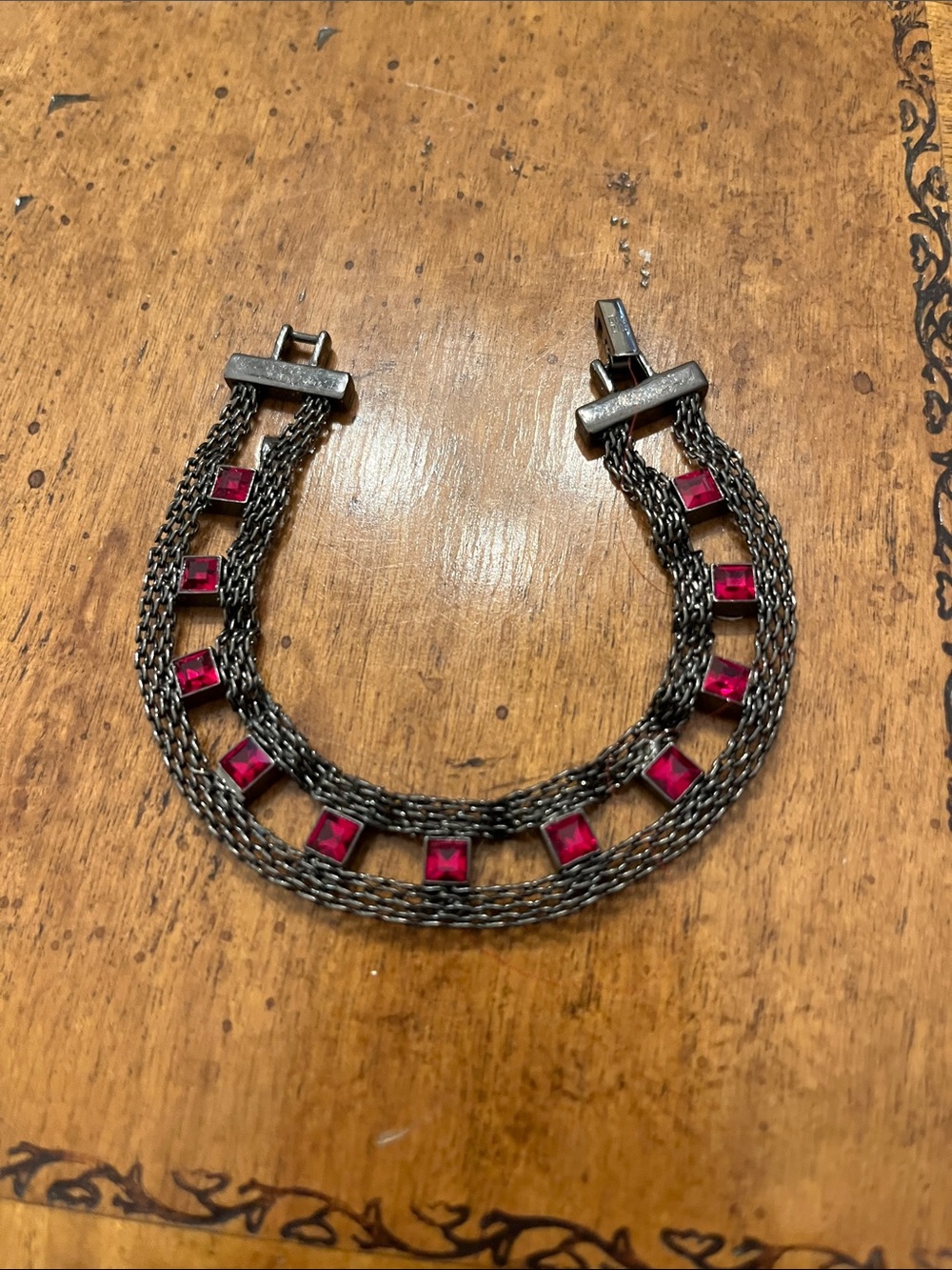 vintage Givenchy multi-strand mesh chain statement bracelet